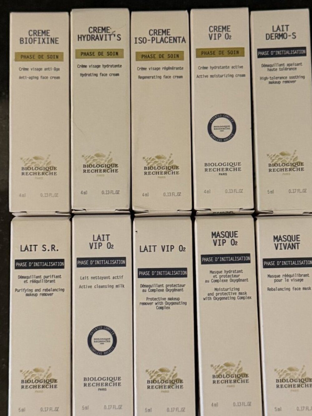 Biologique Recherche 10-pc Sample Set: Biofixine, VIP O2, Iso-Placenta, Masques